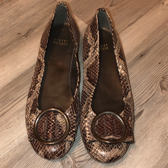 Stuart Weitzman Snakeskin Flats - Picture 2 of 6